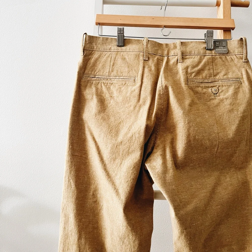 NWT Men’s‎ J. Crew Mustard Yellow Linen Blend Pants